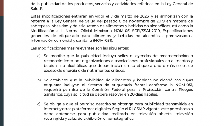 Modificaciones al RLGSMP